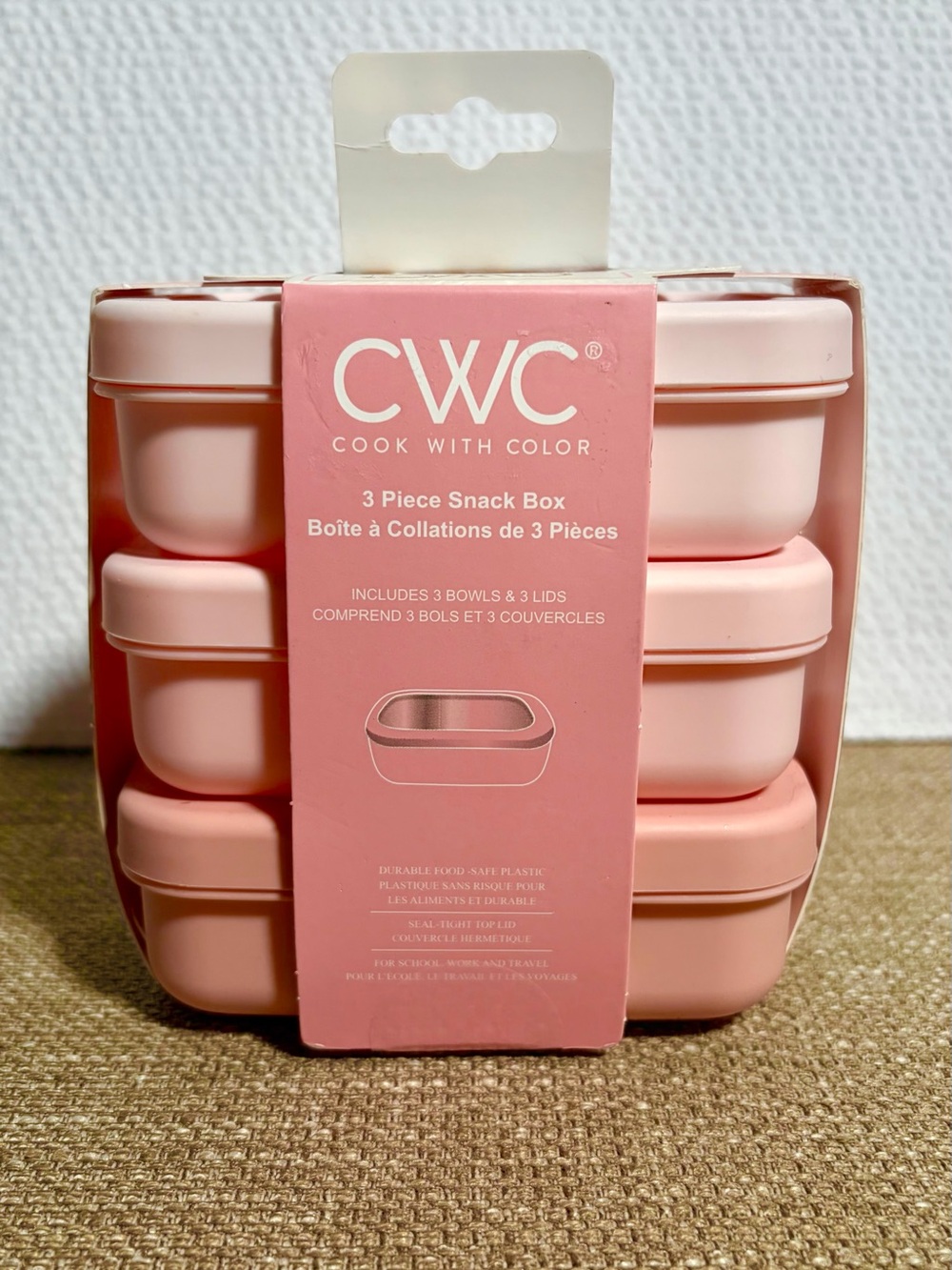 CWC Cook With Color 3-Piece Pink Snack Box Set - Picture 4 of 7